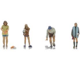 Artitec 1:87 Scale Camping Life Morning (4x) Ready-Made Figures