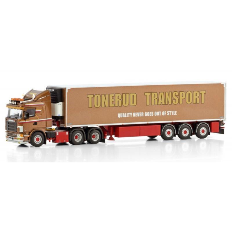 WSi 1:50 Scale Scania 4 Series Flat Roof 6x2 TAG Axle Reefer Trailer Tonerud