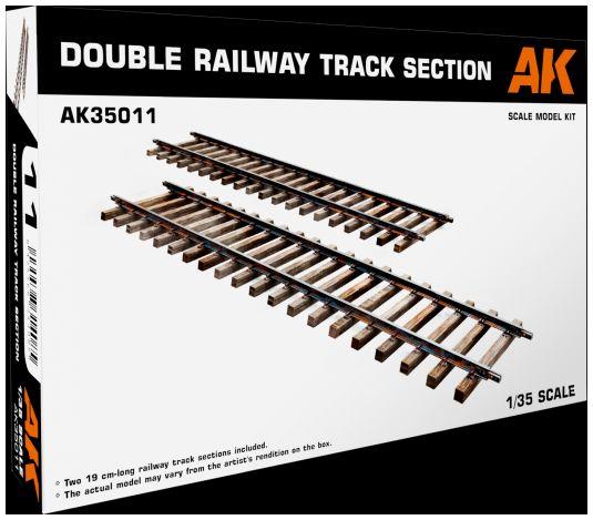 AK Interactive 1:35 Scale Double Railway Track Section