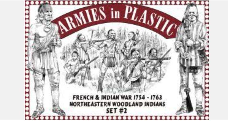 Armies In Plastic 5548 1/32 Scale FRENCH & INDIAN WAR WOODLAND INDIANS SET 2