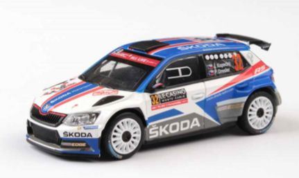 Abrex 1:43 Scale Skoda Fabia III R5 (2015) Rallye Monte- Carlo 2018 #32 Kopecky/Dresler