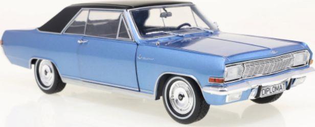 Whitebox 1:24 Scale Opel Diplomat A V8 Coupe Metallic Blue/ Black 1965