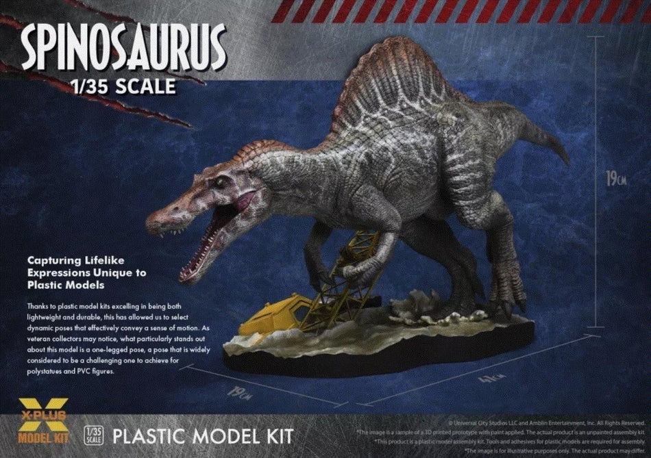 X-Plus 411-200099CP 1/35 Scale Jurassic Park 3 Spinosaurus Scale Model Kit