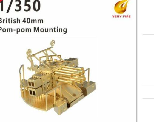 Very Fire HMS01 1/35 Scale ROYAL NAVY 40MM AA GUNS SET 4 GUNS