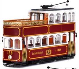 80M Model 1:76 Scale Red Antique Tram Hong Kong Tramways