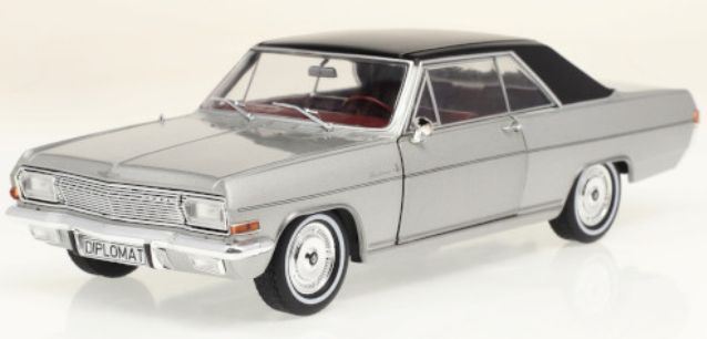 Whitebox 1:24 Scale Opel Diplomat Coupe Silver 1965