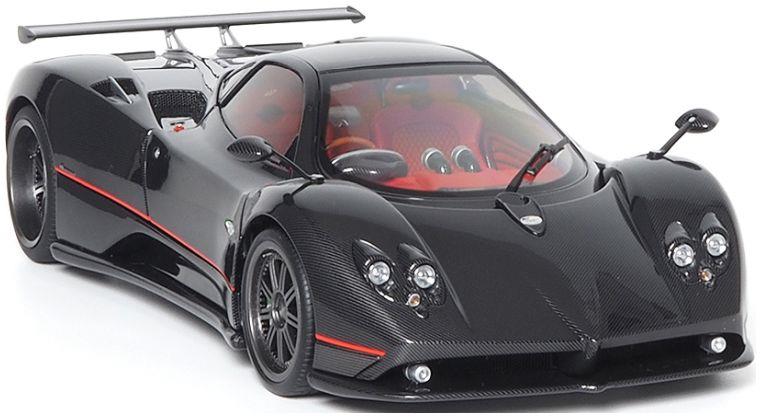 Almost Real 1:18 Scale Pagani Zonda F 2005 Gloss Carbon Black w/Red Stripe
