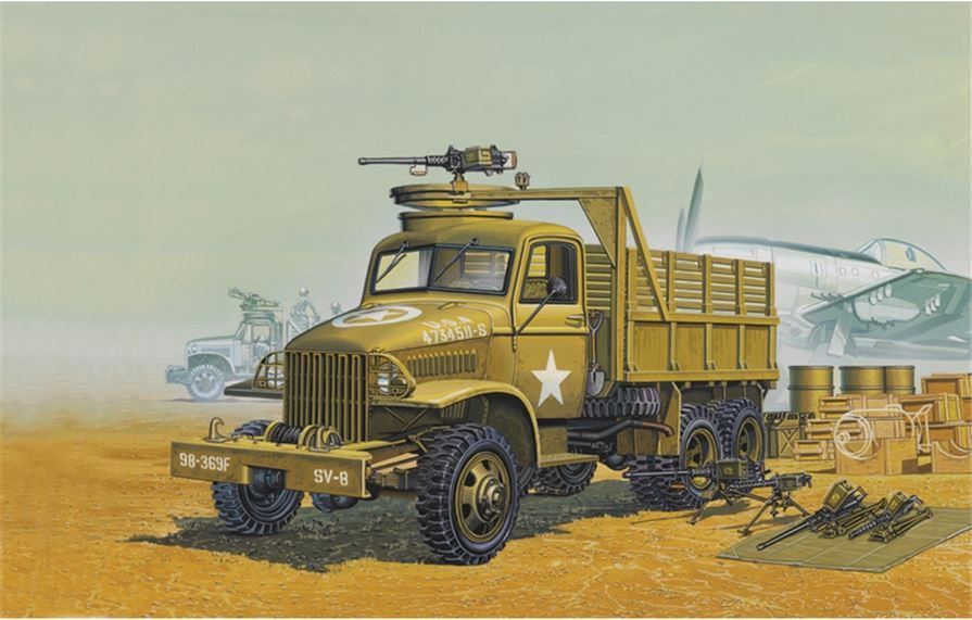 Academy Plastic Kits 1:72 Scale WWII US 6x6 Cargo Truck + Accessories