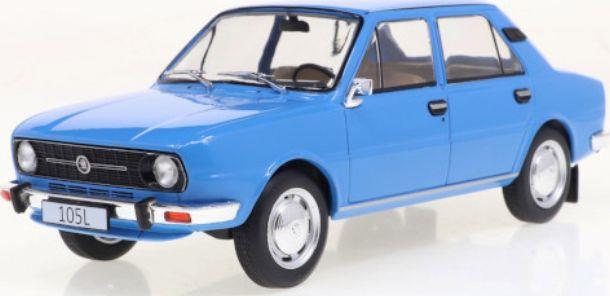 Whitebox 1:24 Scale Skoda 105L Blue 1976