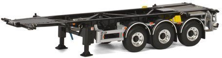 Wsi Container Chassis for Swopbody 3 ax Black  1:50 Scale