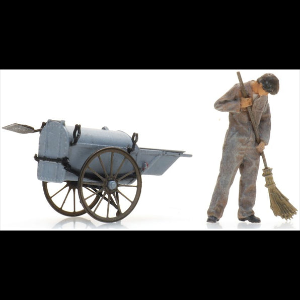 Artitec 1:87 Scale Streetsweeper w/Dustcart (1x) Ready-Made Figures