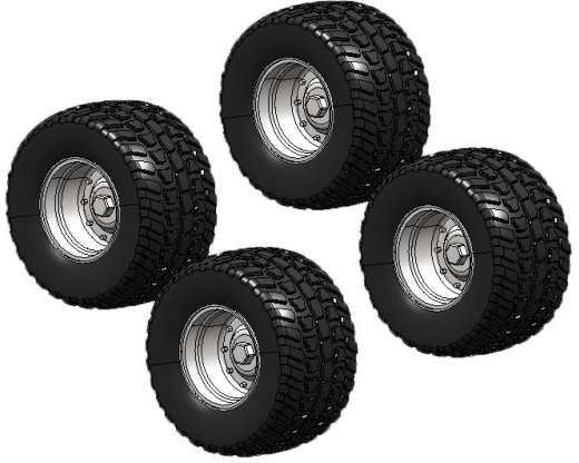 AT Collections 1:32 Scale Michelin CARGOXBIB tyre set inc rims & hub