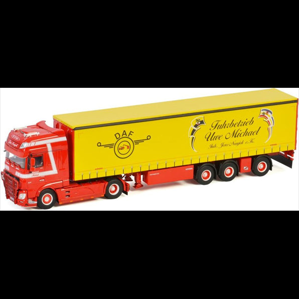 WSi 1:50 Scale DAF XF Super Space Cab MY2017 4X2 Curtain Trailer 'Michael Fuhrbetrieb'