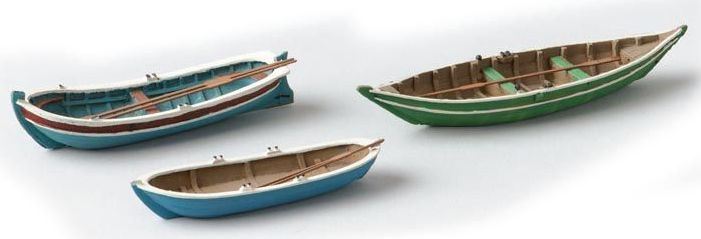 Artitec 1:87 Scale Old Fashion Rowboats (3 Pieces) 1:87 Ready-Made, Painted