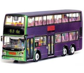 80M Model 1:76 Scale KMB Volvo Super Olympian 12m Green Bus Route #6C