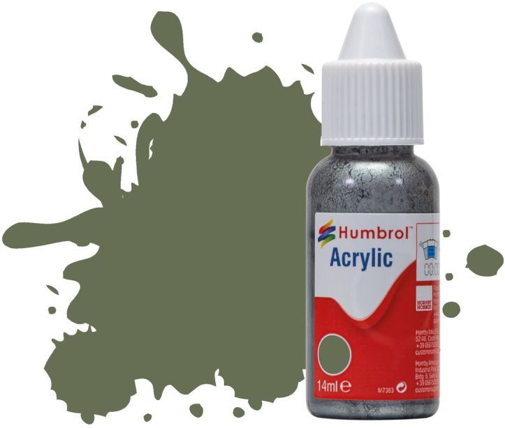 Humbrol 14ML  Ocean Grey Matt Acrylic Paint Dropper Bottle