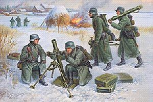 Zvesda Kits 1:72 Scale German 80-mm Mortar w/Crew Winter Uniform