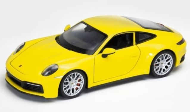 Welly 1:24 Scale Porsche 911 Carrera 4S Yellow