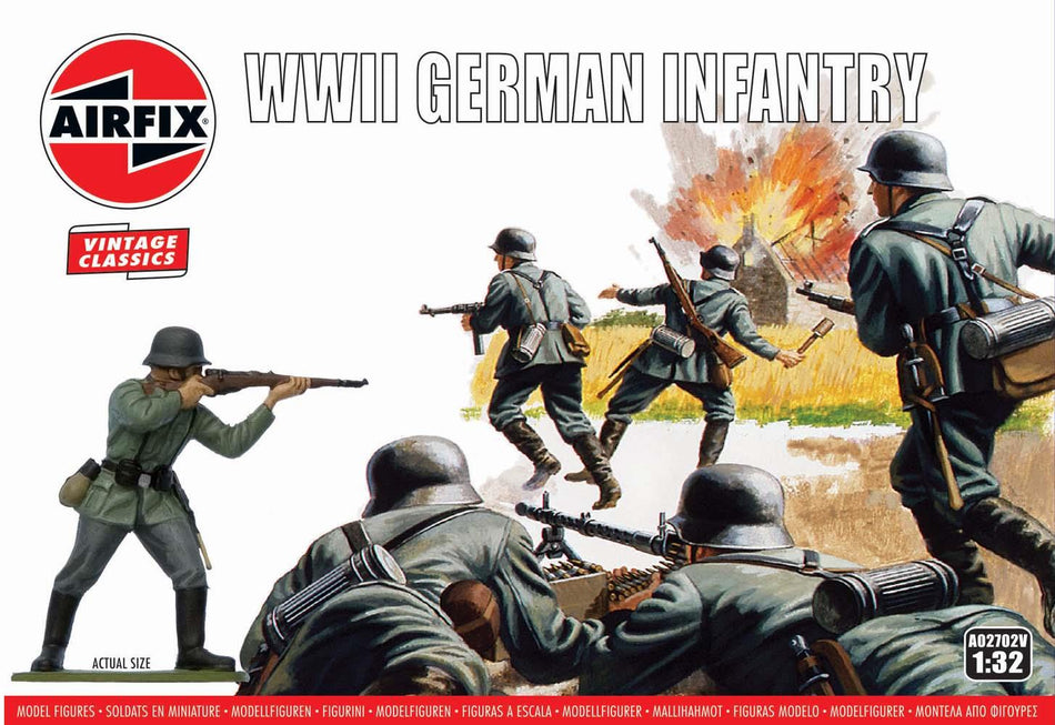 Airfix 1/32 Scale WWII GERMAN INFANTRY A02702V