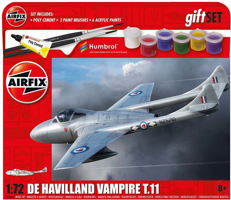 Airfix 1:72 Scale Hanging Gift Set de Havilland Vampire T.11