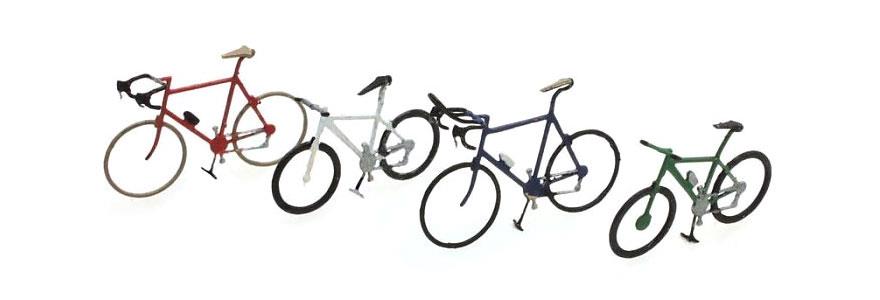 Artitec TT Scale Sport Bicycles (4) 1:120 Ready-Made, Painted