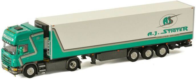Wsi Scania R4 Topline 4X2 Reefer Trailer A.J. Stigter Transport 1:50 Scale