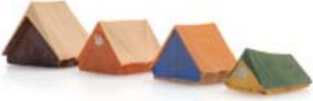 Artitec 1:120 Scale Four Tents Ready Made Painted