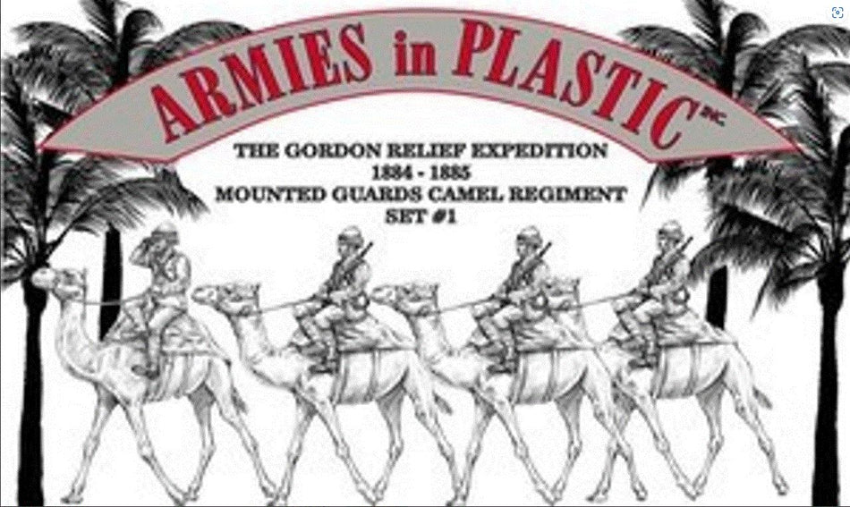 Armies In Plastic 5584 1:32 Scale Gordon Relief Campaign 1880& #8217;s Mounted Guards Camel Regiment Set 1