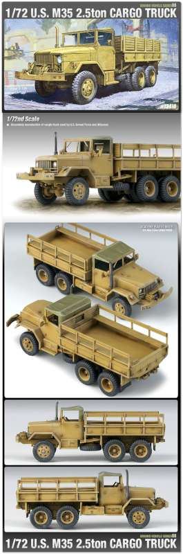 Academy Plastic Kits 1:72 Scale M35 2 ton Cargo Truck