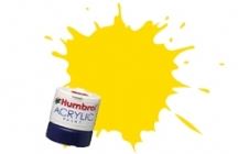 Humbrol 14ML  Yellow Gloss Acrylic Potlet (Plus 30% Extra Free)