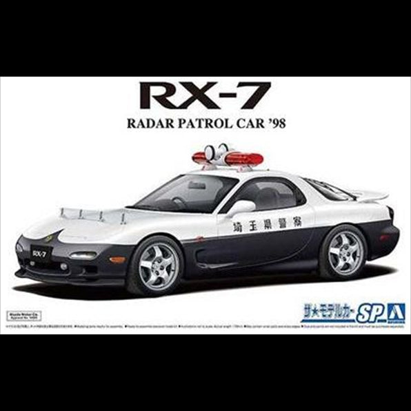 Aoshima  1:24 Scale Mazda FD3S RX-7 Radar Patrol Car 1998