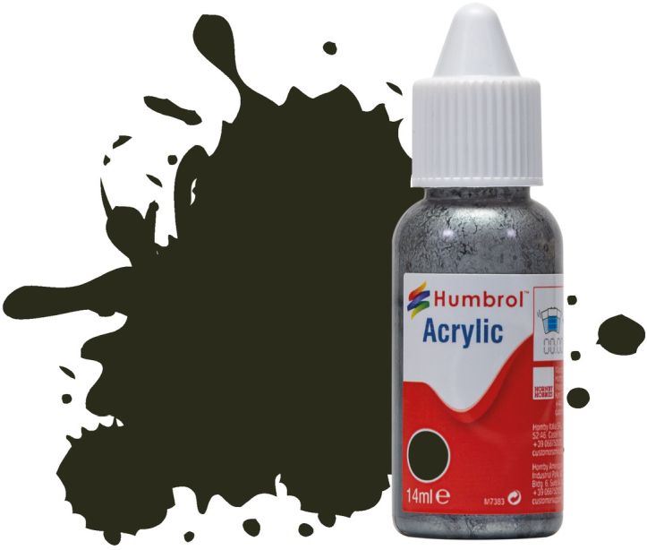 Humbrol 14ML  Gunmetal Metallic Acrylic Paint Dropper Bottle