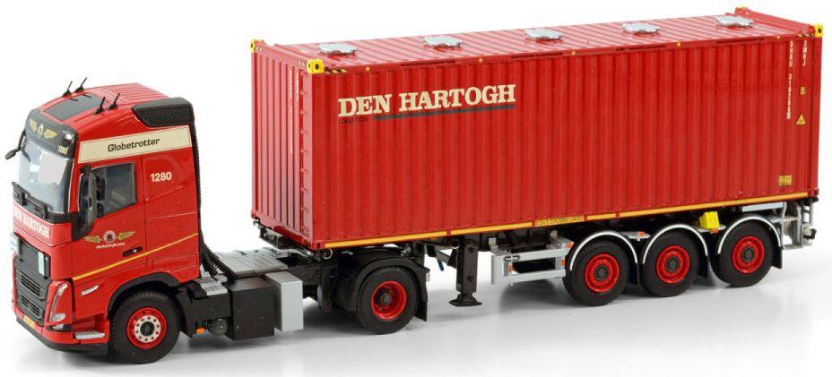 WSi 1:50 Scale Volvo FH5 Globetrotter 4x2 Container Trailer + 30ft Bulk Container Den Hartogh