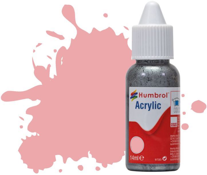Humbrol 14ML  Pink Matt Acrylic Paint Dropper Bottle