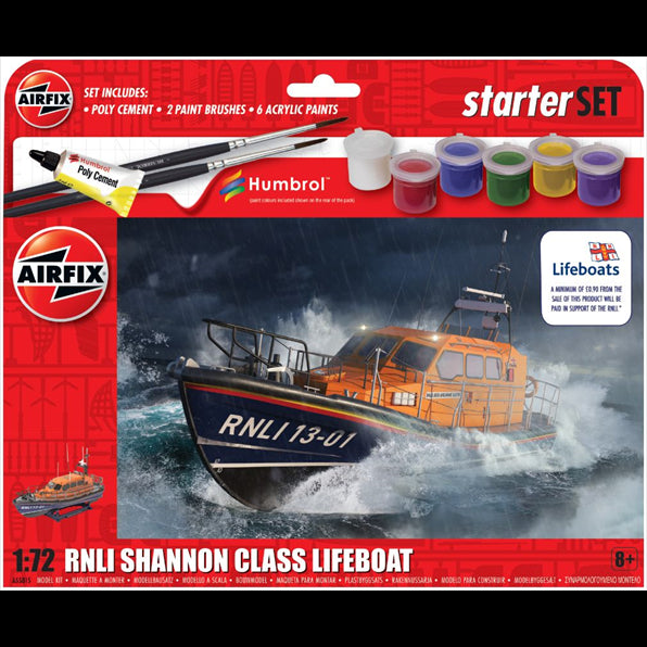Airfix 1:72 Scale Starter Set - RNLI Shannon Class Lifeboat