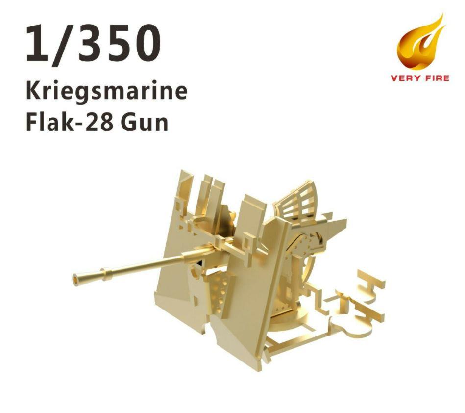 Very Fire 1/35 Scale Kriegsmarine Flak-28 Gun X 8 DKM11