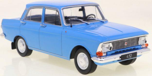Whitebox 1:24 Scale Moskwitsch 412 Light Blue 1970