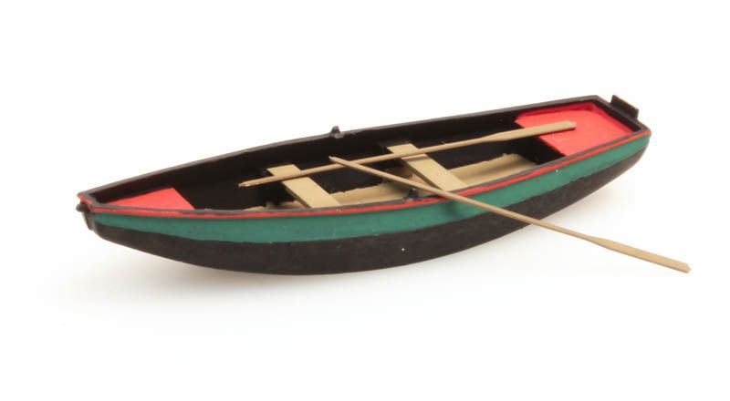 Artitec 1:87 Scale Rowboat (Steel) Green 1:87 Ready-Made, Painted