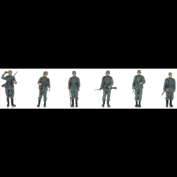 Artitec 1:87 Scale Infantry Awaiting Transport (6x) (WM) Ready-Made Figures