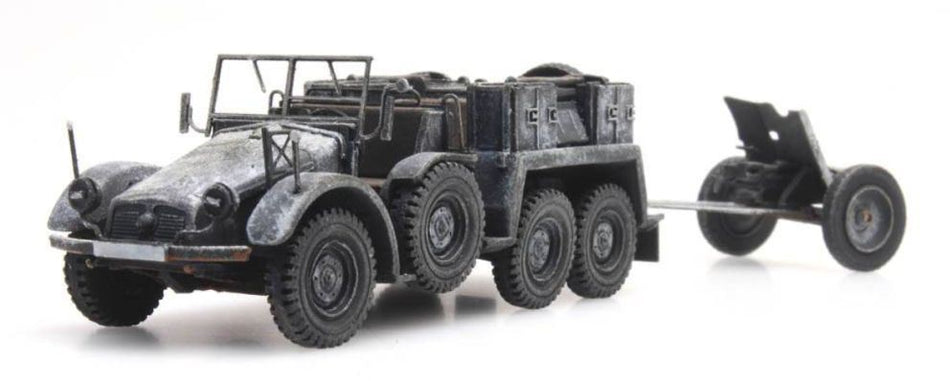Artitec 1:87 Scale WM Kruppprotze + 37Cmpak Winter 1:87 Ready-Made, Painted