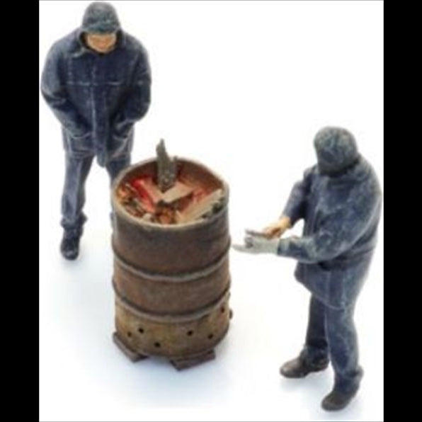 Artitec 1:87 Scale Trackworkers w/Burning Barrel