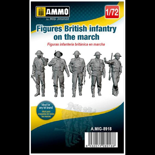 Ammann 1:72 Scale British Infantry Figures Marching (X5)