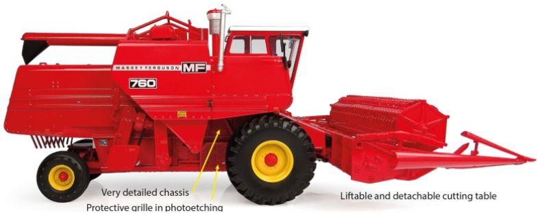 Universal Hobbies 1:32 Scale Massey Ferguson 760 Combine