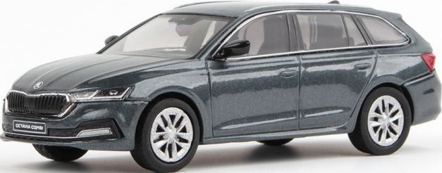 Abrex 1:43 Scale Skoda Octavia IV Combi 2020 Quartz Grey Metallic