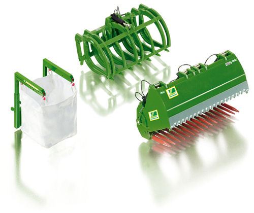 Wiking 1:32 Scale Front Loader John Deere Green Attachments