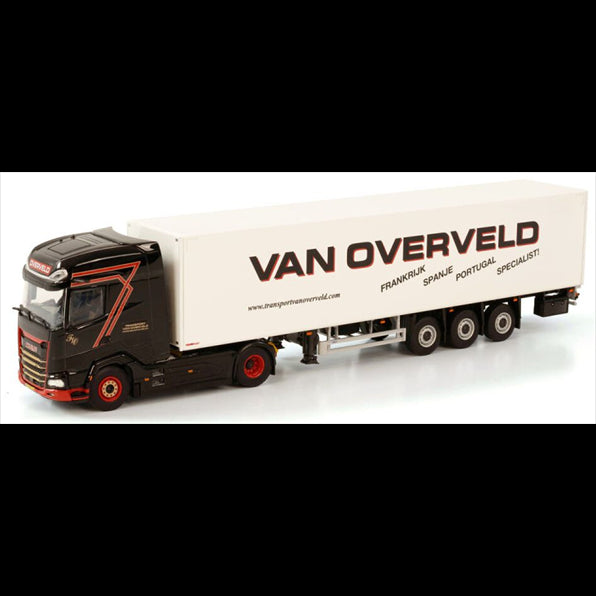 WSi 1:50 Scale DAF XG+ 4x2 Box Trailer 3 Axle 'Van Overveld'
