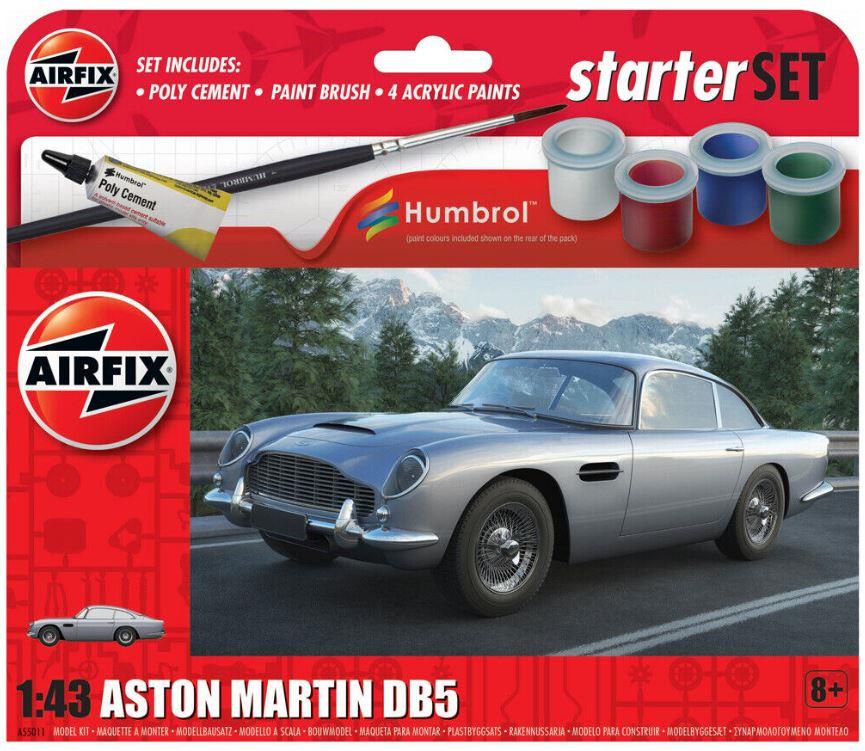 Airfix 55011 1/43 Scale Aston Martin DB5 Model Kit Starter Set