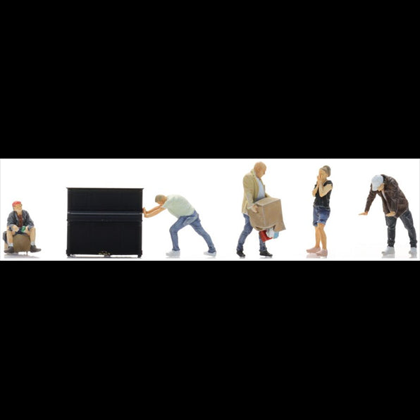 Artitec 1:87 Scale House Movers (5x) Ready-Made Figures