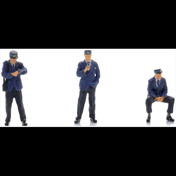 Artitec 1:87 Scale Conductors on Platform 1990s (3x) (NS) Ready-Made Figures
