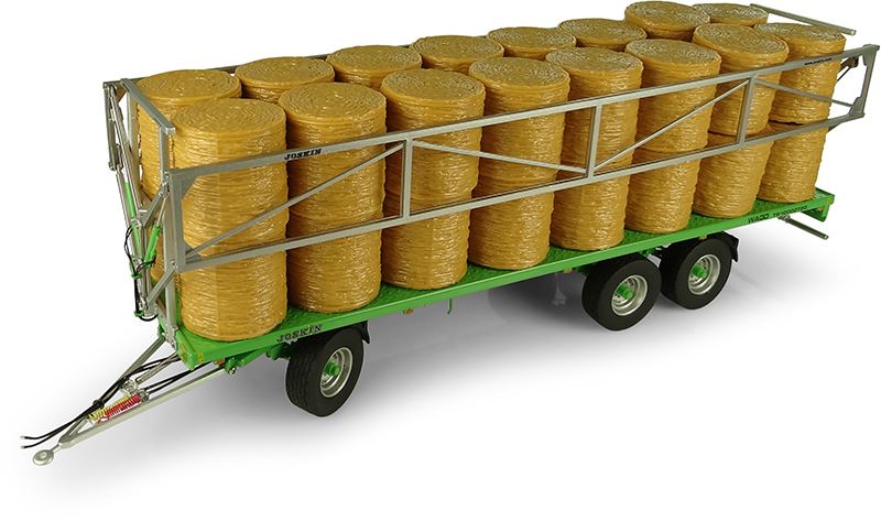 Universal Hobbies 1:32 Scale Joskin WAGO TR10000 T20 Hay Trailer with 32 Bales